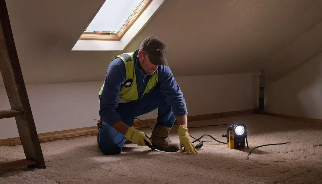 Provider inspecting an attic for rodent and wildlife entry points in a home near Cleveland